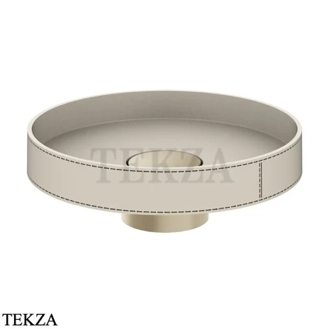 Gessi Pelle Tresse Раковина круглая накладная, без перелива 78601-432, Crème/ Finox Br. Nickel