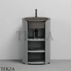 CIELO I Catini Tiberino Тумба отдельностоящая CAMTL, с 3-мя полками, слив в стену, Brina-Fango