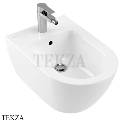 Villeroy & Boch Subway 2.0 Биде подвесное, 1 отверстие под смеситель 540000R1, белый глянец CeramicPlus