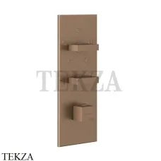 Gessi Rettangolo Wellness Термостат на 5 выходов, внешняя часть 43032-708, Copper Brushed