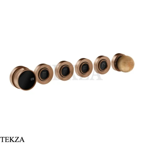 Gessi Perle Термостат для душа на 4 потока, внешняя часть 74336-708, медь Brushed