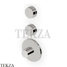 Zucchetti Savoir Термостат для душа, 2 потока, внешняя часть ZSV660.C8C8, Nickel глянец