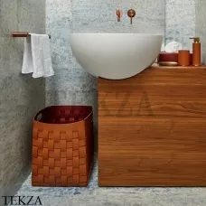 ADJ Bottega Корзина-ёмкость для мелочей высокая 35x35 см 1047.09/30, коньяк/бордо