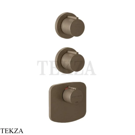 Gessi Ingranaggio-Anello Термостат для душа, 2 потока, внешняя часть 43234-761, Coffee Bronze Br. PVD