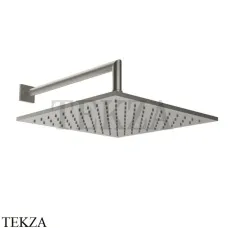 Gessi Emporio Via manzoni Верхний душ 30х30 с кронштейном 47364-149, Finox Brushed Nickel