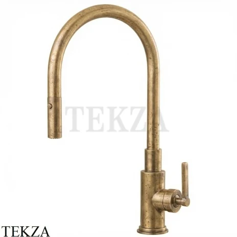 Nicolazzi Смеситель для кухни с выдвижным душем 3430OG, Raw brass