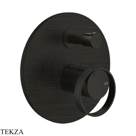 Gessi ANELLO Смеситель для душа круглый, на 2 потока 63377-187, Aged Bronze