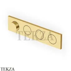 Zucchetti Hoop Термостат для душа на 3 потока, форсунки, внешняя часть ZHO773.P41, brushed gold PVD
