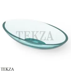 Dea Design Washbasins Раковина настольная овальная Glasstech DD9006 600 R8, Lake Water Blue R8