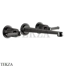 Gessi VENTI20 Смеситель для раковины на 3 отв. длинный, внешняя часть 65090-706, Black Metal