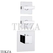 Bossini RECTANGULAR Термостат для душа на 2, 3, 4 потока, внешняя часть Z033203.030, хром глянец