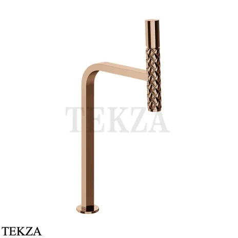 Gessi Pelle Tresse Смеситель для раковины высокий, без гарнитура 78504-030, Copper PVD