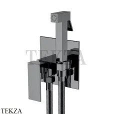 Boheme Qubic Гигиенический душ со смесителем, комплект 477-SGM, Shin Gun Metal