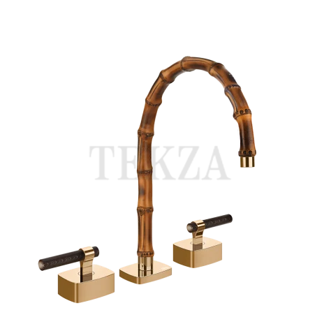 Gessi Jacqueline Смеситель для раковины на 3 отв., без донного клапана 77215-735, бронза глянец