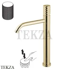 FIMA Carlo Frattini Spillo TECH G Смеситель для раковины, с донным клапаном F3031T/HXSGHS, Brushed Champagne