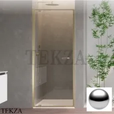 Duka natura 4000 Дверь в нишу распашная 70, перекладина, крепеж слева, AR-DTNL700SHLA10, серебро глянец