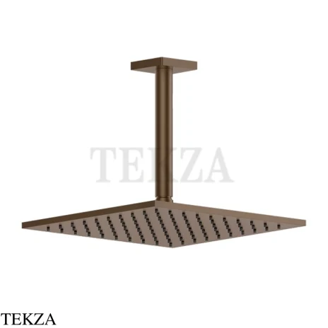 Gessi RILIEVO Потолочная душевая лейка с кронштейном 59155-761, Coffee Bronze Brushed PVD