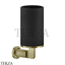 Gessi INCISO accessories Стакан настенный для зубных щеток, черный 58508-727, Brushed Brass Gessi INCISO accessories Стакан настенный для зубных щеток, черный 58508-727, Brushed Brass