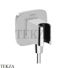 Hansgrohe FixFit Q Шланговое подсоединение с держателем 26887000, хром глянец