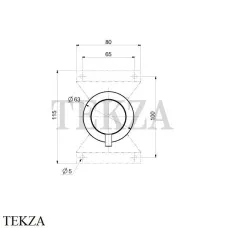 QuadroDesign Встраиваемая часть переключателя из стены на 2 потребителя IN044 OC, Light Gold