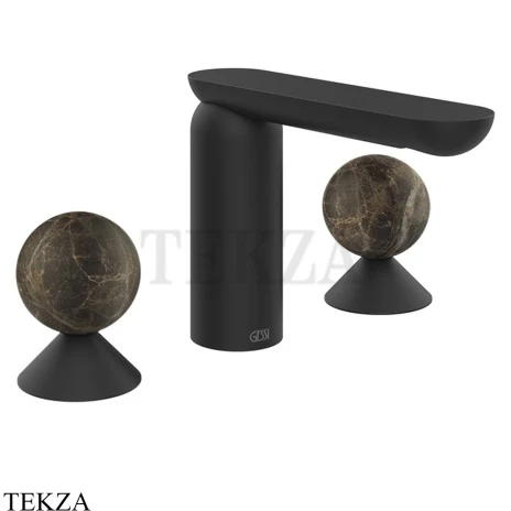 Gessi Perle Смеситель для раковины на 3 отв., без гарнитура 74115-299, черный матовый