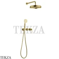 Boheme ETERNA Смеситель для душа, верхний и ручной душ 174-G, Gold Золото глянец