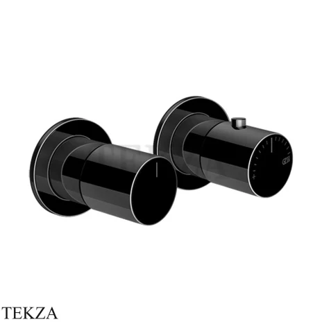 Gessi Habito UNITO Термостат для душа на 3 потока, внешняя часть 70036-706, Black Metal PVD