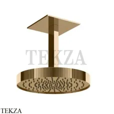 Gessi Inverso RIGATO Верхняя душевая лейка с кронштейном 30 см 63572-735, Warm Bronze PVD