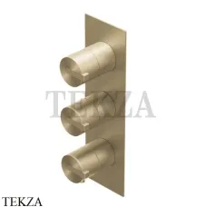 Ritmonio Dot316 Термостат для душа на 2 потока, внешняя часть PR50HE101 ICX, Champagne Stainless Steel