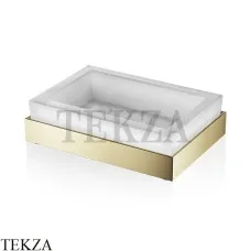 Decor Walther Corner STS Мыльница настольная 0562682, стекло сатин-золото матовое