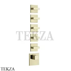 Gessi Rettangolo Wellness Термостат 5 выходов, внешняя часть 43220-710, Brass PVD