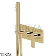 Newform HAKA Смеситель для душа, с гарнитуром, внешняя часть 72069E.35.099, Silky Gold