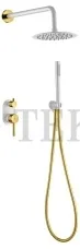 Boheme Uno Смеситель встроенный SET, душ верхний, гарнитур Uno 464-WG Белый Золото Boheme Uno Смеситель встроенный SET, душ верхний, гарнитур Uno 464-WG Белый Золото