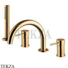 FIMA Carlo Frattini Spillo UP Смеситель на борт ванны, с гарнитуром F3044NOS, Brushed gold