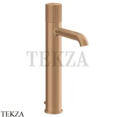 Gessi Habito RIGATO Смеситель для раковины высокий, с донным клапаном 70503-726, Warm Bronze Br