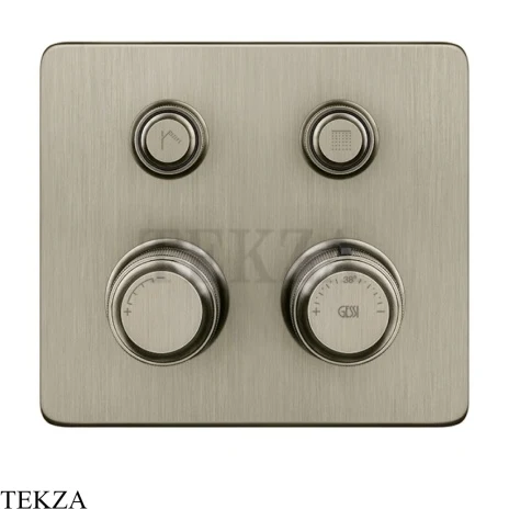 Gessi VENTI20 Термостатический смеситель на 2 потока, внешняя часть 65232-149, Finox Brushed Nickel