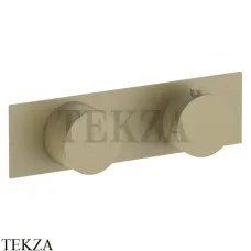 Fantini AF/21 Термостат для душа на 3 потока, внешняя часть 27P6A973B, Matt British Gold