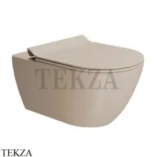 GSI PURA 55/F Унитаз подвесной ”Swirlflush” (безободковый) 8815FR208, сиденье микролифт slim, Creta