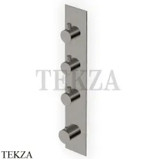 Zucchetti Pan Термостат для душа, 3 выхода, внешняя часть ZT28661.C51, brushed metal black Zucchetti Pan Термостат для душа, 3 выхода, внешняя часть ZT28661.C51, brushed metal black
