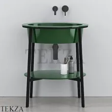 CIELO CATINO OVALE Консоль с керамической раковиной, Alga-черный
