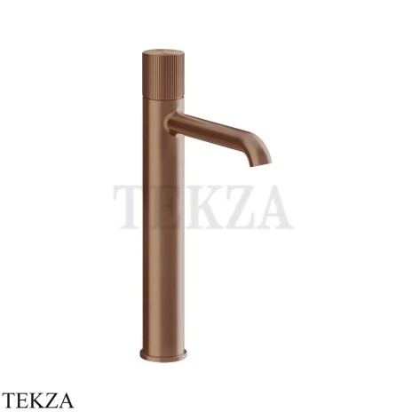 Gessi Habito RIGATO Смеситель для раковины высокий, без донного клапана 70504-708, Copper Brushed PVD