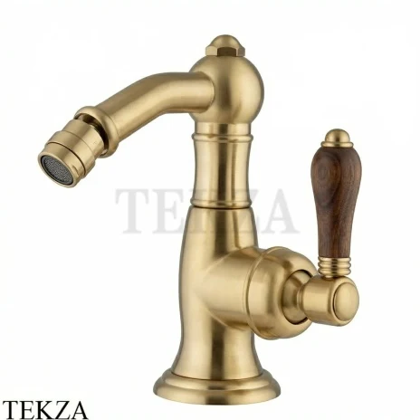 Nicolazzi Cinquanta Смеситель для биде с донным клапаном Forest, 3453OS77C, Brushed brass