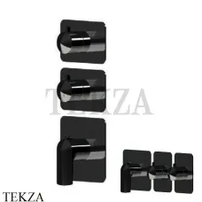 Newform Delta Zero Термостат для душа 2 потока, внешняя часть 69864E.01.093, черный матовый