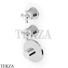 Zucchetti Delfi Термостат для душа, 2 выхода, внешняя часть Z46660, хром глянец