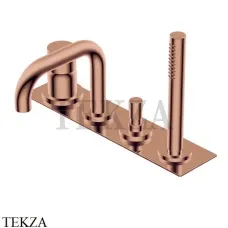 Ritmonio Diametro35 S Смеситель для ванны с гарнитуром PR52EG101 F33, Brushed Rose Gold