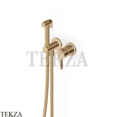 Zucchetti Isy22 Гигиенический душ с отдельным смесителем ZIS417.P31, brushed british gold PVD