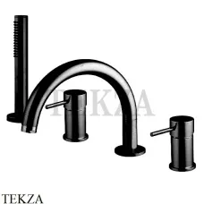 FIMA Carlo Frattini Spillo UP Смеситель на борт ванны, с гарнитуром F3044NNS, черный матовый