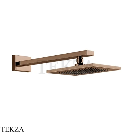Gessi Rettangolo shower Верхний душ с кронштейном 20148-030, Copper PVD