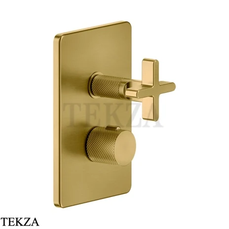 Gessi INCISO SHOWER Термостатический смеситель, 2 потока, внешняя часть 58234-716, Gold Br. PVD