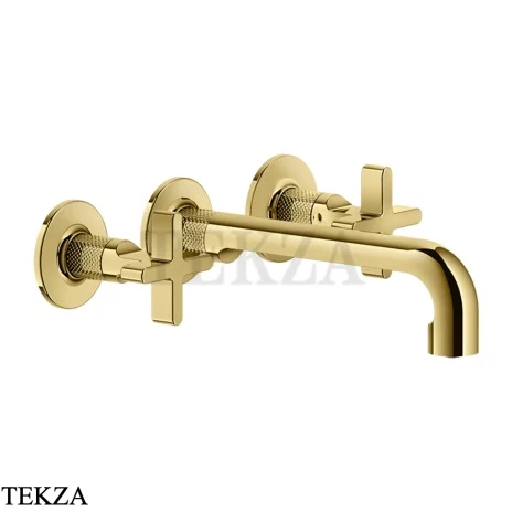 Gessi INCISO+ Смеситель для раковины на три отверстия, внешняя часть 58190-246, Gold PVD